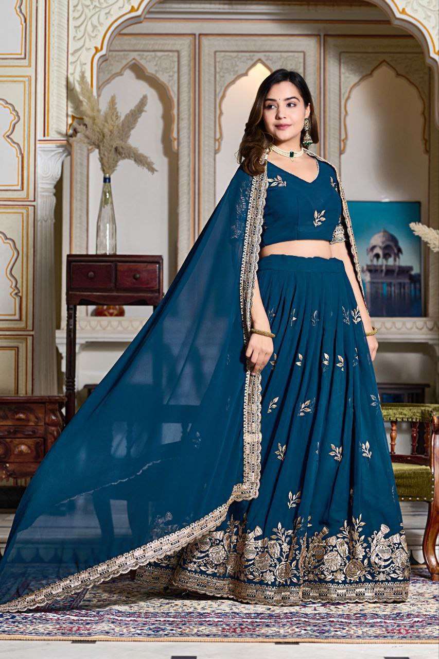 Women's Embroidered Lehenga Choli with Net Dupatta ? Festive & Wedding Wear Set - Image 17