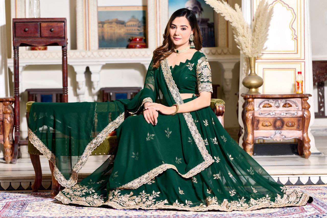 Women's Embroidered Lehenga Choli with Net Dupatta ? Festive & Wedding Wear Set - Image 7